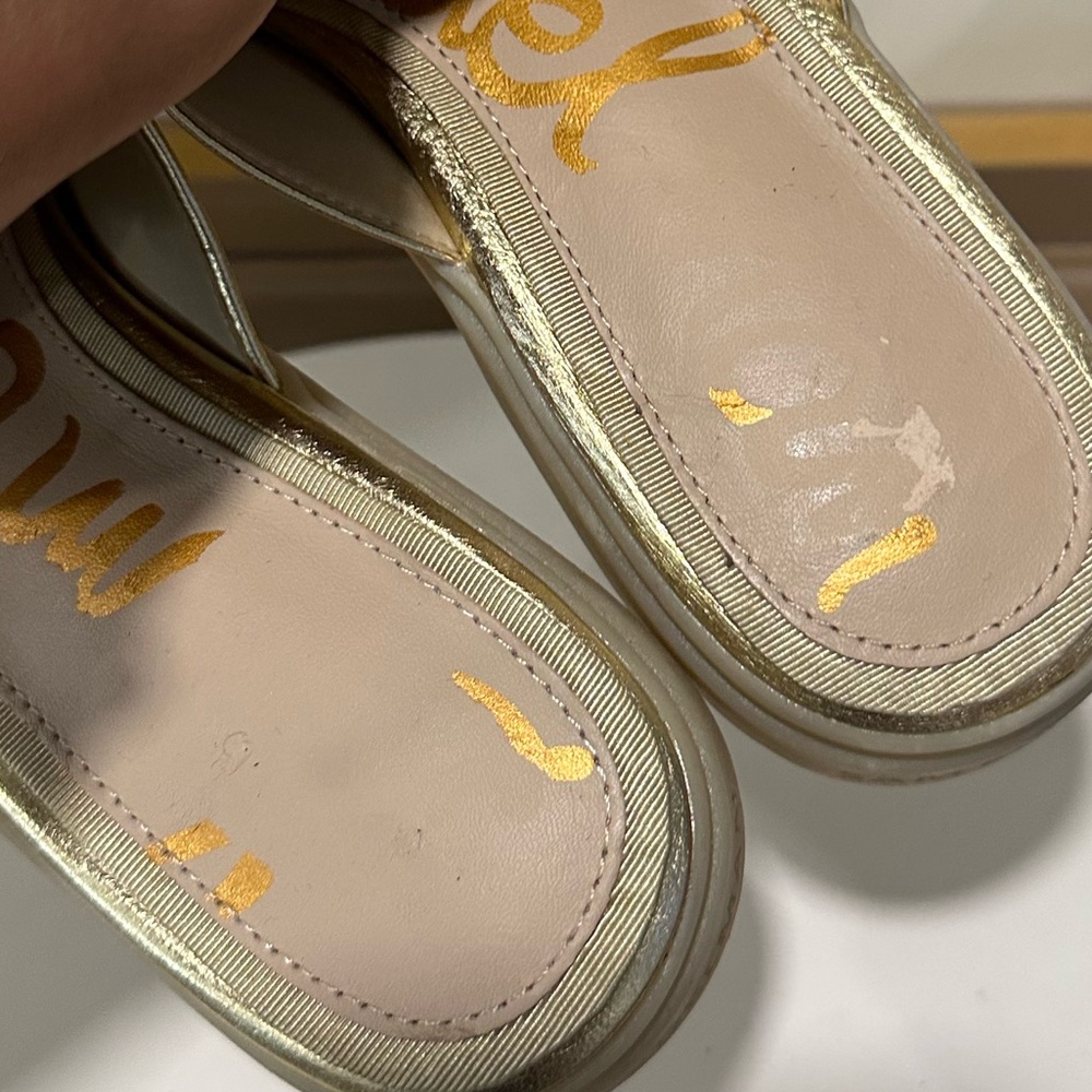 🌸SAM EDELMAN🌸 Kira Mule Gold Metallic Size: 7M - Picture 11 of 14